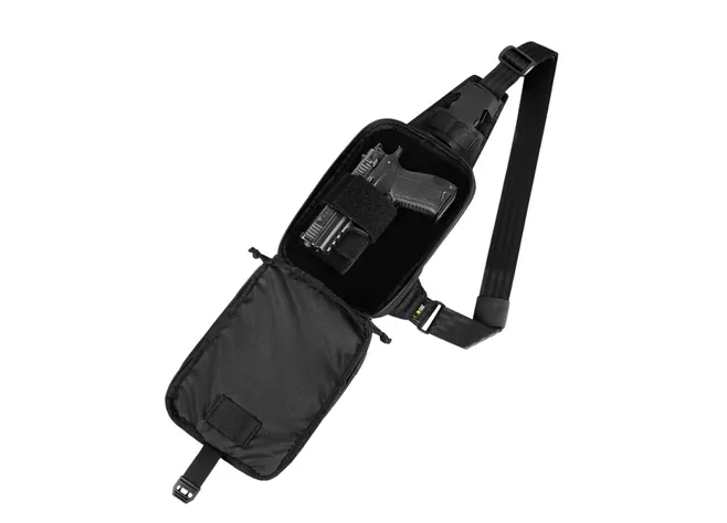 Сумка M-Tac Sling Pistol Bag Hex с липучкой Black Фото 2